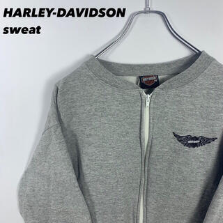 ハーレーダビッドソン(Harley Davidson)の古着 90s ハーレーダビッドソン ハーレー スウェット ジップ 刺繍 ロゴ L(スウェット)