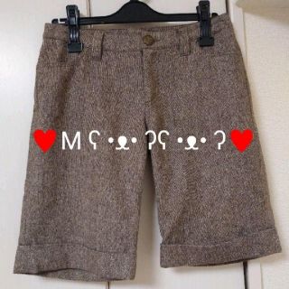 ユニクロ(UNIQLO)のEMS EXCITE ハーフパンツ 英国風 ツイード ブラウン(ハーフパンツ)