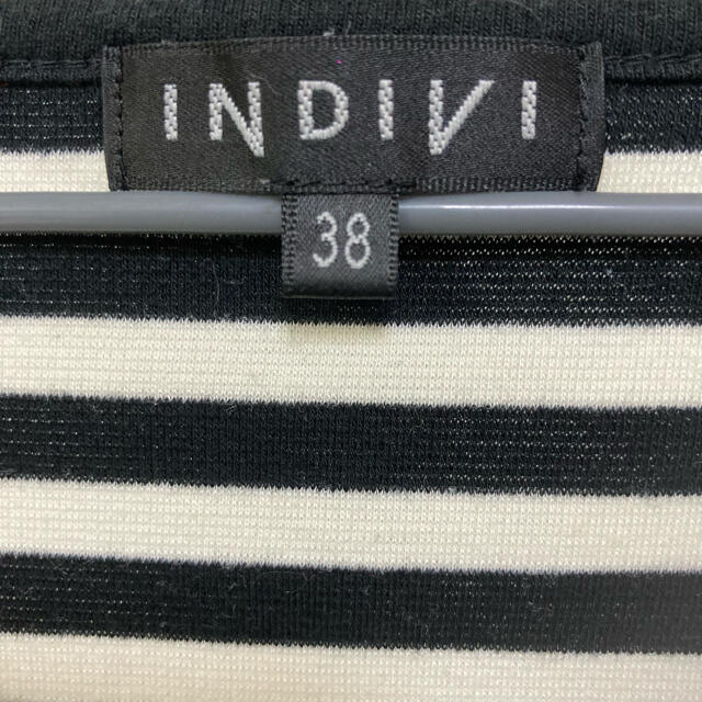 INDIVI(インディヴィ)のINDIVI ボーダーカットソー　七分袖 レディースのトップス(カットソー(長袖/七分))の商品写真