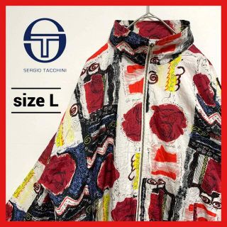 セルジオタッキーニ(Sergio Tacchini)の【希少】90s 古着 セルジオタッキーニ スウィングトップ 総柄 オーバーサイズ(ブルゾン)