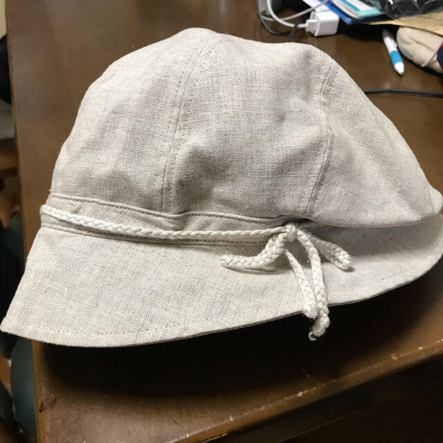 MUJI (無印良品)(ムジルシリョウヒン)の無印良品　帽子　麻　56センチ レディースの帽子(キャスケット)の商品写真