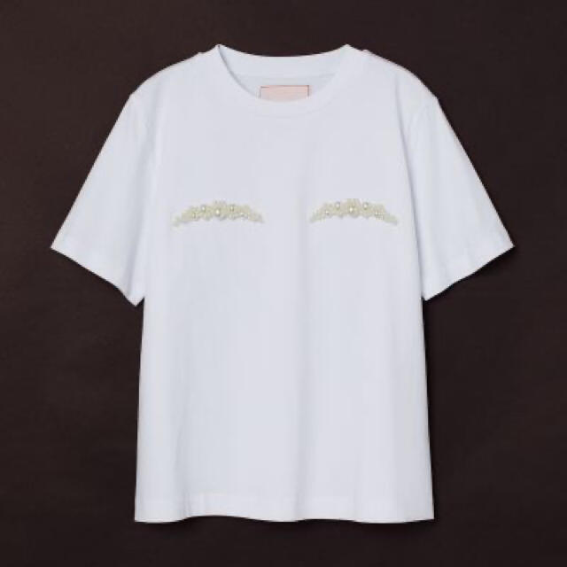 H&M(エイチアンドエム)のシモーネロシャ h&m Tシャツ 白 Mサイズ レディースのトップス(Tシャツ(半袖/袖なし))の商品写真