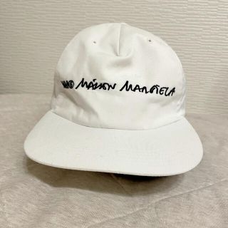 MM6 - メゾンマルジェラ MM6 ホワイトロゴキャップの通販 by mm's shop