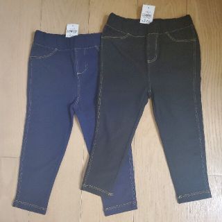 ギャップキッズ(GAP Kids)の【新品未使用】baby GAP　デニム調スパッツ　18-24M 2点セット(パンツ/スパッツ)