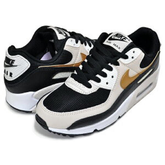 新品 NIKE air max 90 ブラック ゴールド  24.5cm