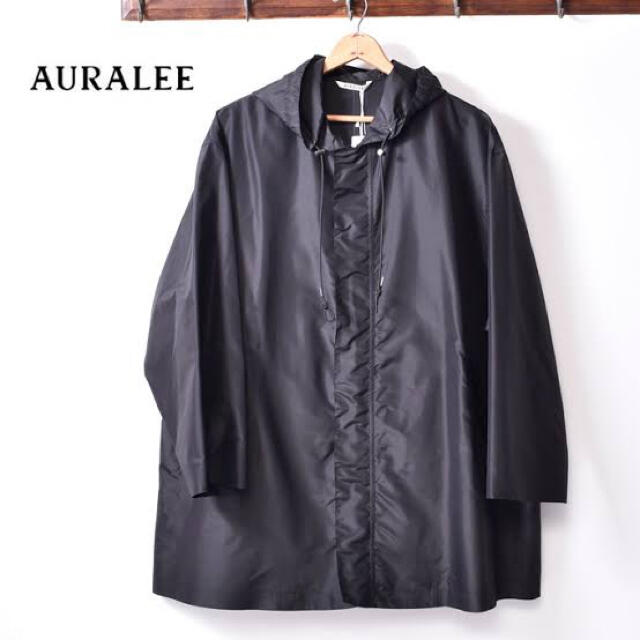 AURALEE SILK TAFFETA HOODED COAT AURALEE SILK TAFFETA HOODED COAT