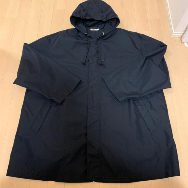 AURALEE SILK TAFFETA HOODED COAT AURALEE SILK TAFFETA HOODED COAT