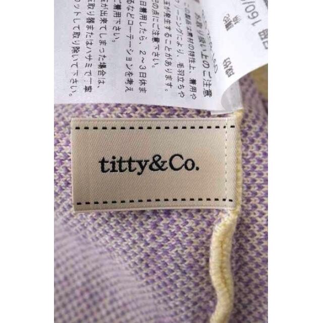 titty&co(ティティアンドコー)のtitty&Co（ティティアンドコー） チェックジャガードニットスカート フレア レディースのスカート(その他)の商品写真