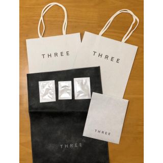 スリー(THREE)のTHREE ラッピング袋、ショップ袋、サンプル3種(ショップ袋)