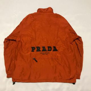 プラダ(PRADA)のPRADA アーカイブ ブルゾン ジャケット ロゴ オレンジ スポーツ (ナイロンジャケット)