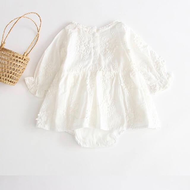 Zara Kids 韓国子供服 フラワー 刺繍 レース ナチュラル ベビードレス ロンパース 白の通販 By 韓国子供服 Rio Shop ザラキッズならラクマ