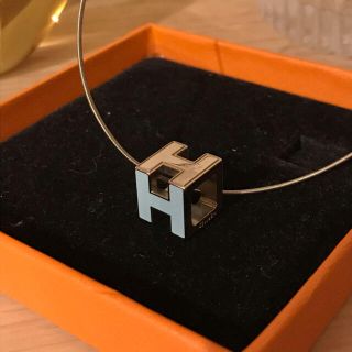 エルメス(Hermes)のHERMES (エルメス) Hキューブネックレス シルバー カージュドアッシュ(ネックレス)