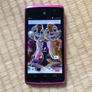 エヌイーシー(NEC)のdocomo  N-03E ディズニーモバイル(スマートフォン本体)