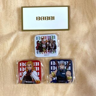 シュウエイシャ(集英社)のBABBI×鬼滅の刃 缶バッジ3点 【柱・白】【煉獄杏寿郎】【宇髄天元】(バッジ/ピンバッジ)