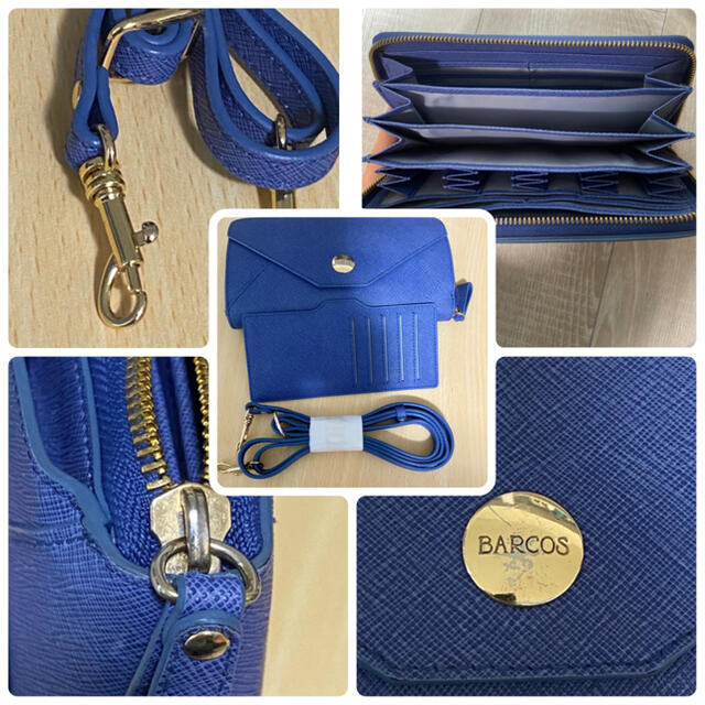 [バルコス] 日テレ限定 ラウンドレザー 長財布 ブルー レディースのファッション小物(財布)の商品写真
