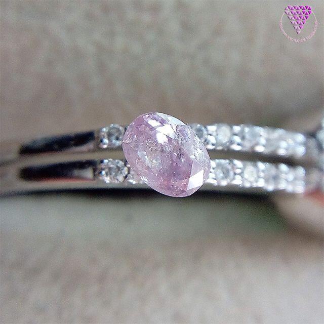 0.146 ct F.BR.PINK 天然 ピンク ダイヤ レディースのアクセサリー(リング(指輪))の商品写真