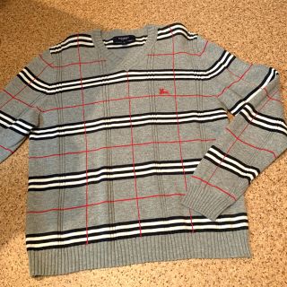 バーバリー(BURBERRY)のバーバリー　Vネックカットソー　春セーター(ニット/セーター)