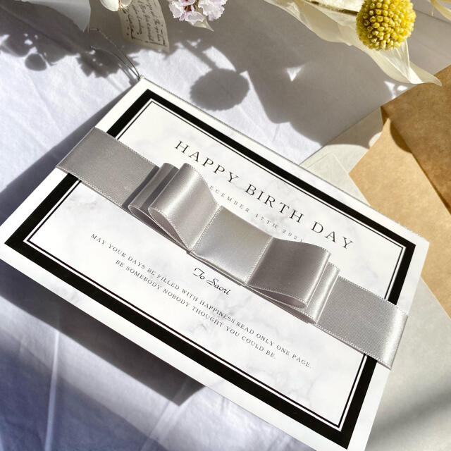 Silver × 大理石柄 オーダーレターセット ハンドメイドの文具/ステーショナリー(カード/レター/ラッピング)の商品写真