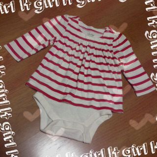 ギャップ(GAP)のbabyGAP♡カットソーロンパ♡70(ロンパース)