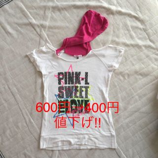 ピンクラテ(PINK-latte)のフード付きTシャツ(Tシャツ(半袖/袖なし))