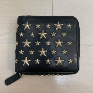 ジミーチュウ(JIMMY CHOO)のジミーチュウ　ブラック　ゴールド　二つ折り財布(折り財布)