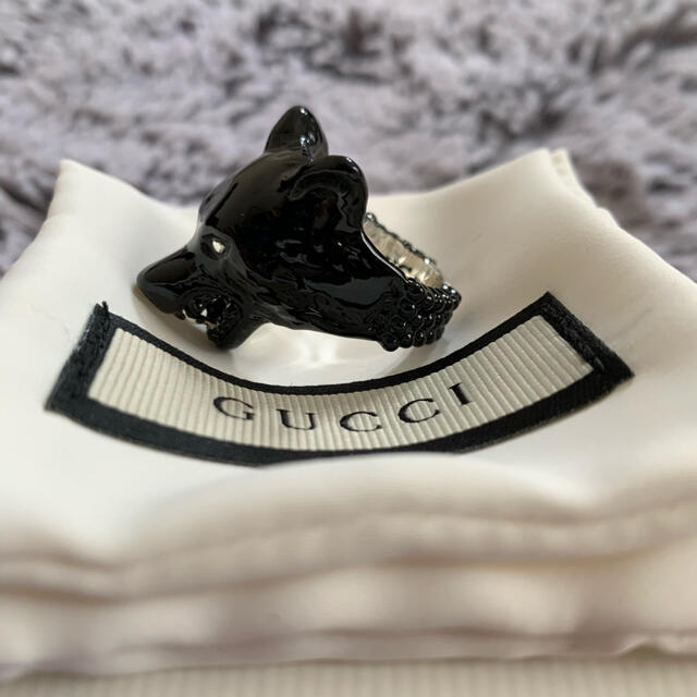 Gucci(グッチ)のGUCCI ウルフ　リング　18号　グッチ　エナメル　シルバー925   メンズのアクセサリー(リング(指輪))の商品写真