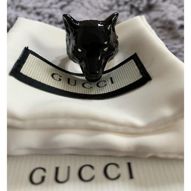 Gucci(グッチ)のGUCCI ウルフ　リング　18号　グッチ　エナメル　シルバー925   メンズのアクセサリー(リング(指輪))の商品写真