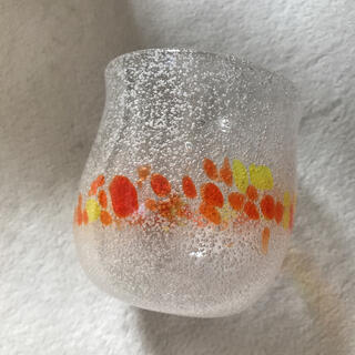琉球ガラス グラス オレンジ×イエロー(グラス/カップ)