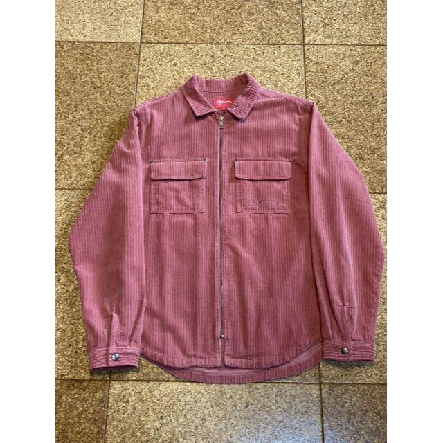 Supreme Corduroy Zip Up Shirt Rose Pink メンズのジャケット/アウター(Gジャン/デニムジャケット)の商品写真