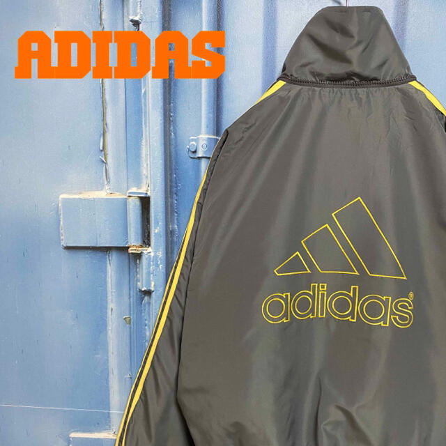 adidas(アディダス)のadidas ナイロンジャケット デカロゴ バッグロゴ ゆるだぼ  古着 刺繍 メンズのジャケット/アウター(ナイロンジャケット)の商品写真