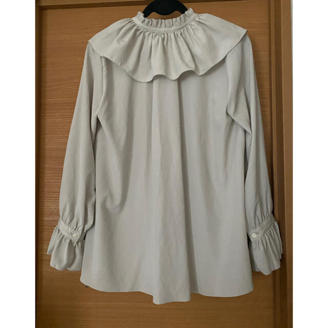 ☆新品未使用•タグ付き☆IENA クレープデシンフリルブラウス ナチュラルA