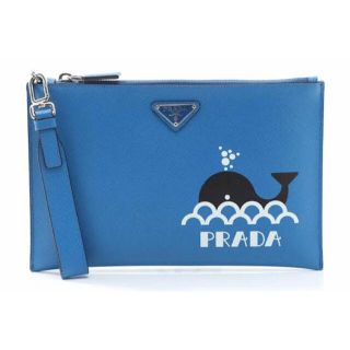 プラダ(PRADA)の4/30迄限定値下‼️未使用品☆プラダくじらプリント クラッチバック(クラッチバッグ)