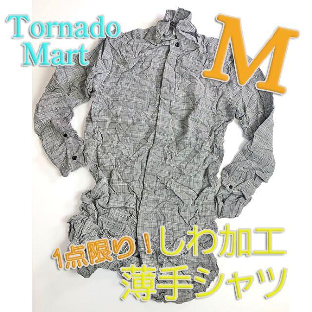 TORNADO MART(トルネードマート)の新品未使用　トルネードマート　一点限り！シワ加工　薄手シャツ　ジャケット　M メンズのトップス(シャツ)の商品写真