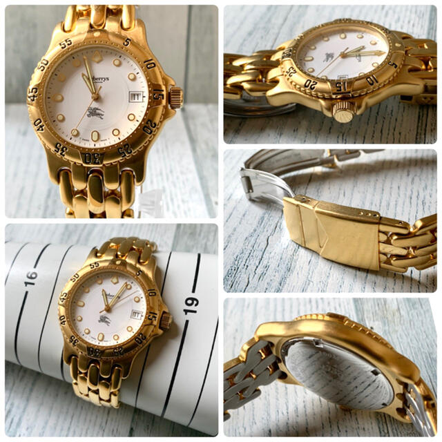 BURBERRY(バーバリー)の【動作OK】Burberrys バーバリー 腕時計 メンズ ダイバーズ ゴールド メンズの時計(腕時計(アナログ))の商品写真