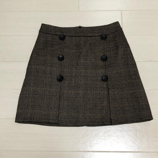GRL(グレイル)のGRL♡グレイル　グレンチェックダブルボタンミニスカート 台形スカート レディースのスカート(ミニスカート)の商品写真