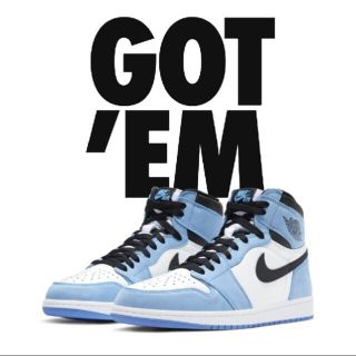 ナイキ(NIKE)のNIKE AIR JORDAN1University blue 25.5cm(スニーカー)