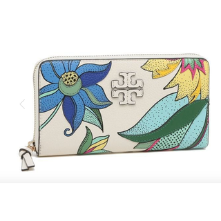 トリーバーチ(Tory Burch)のトリーバーチ 長財布 花柄  ホワイト 最新作♡希少(財布)