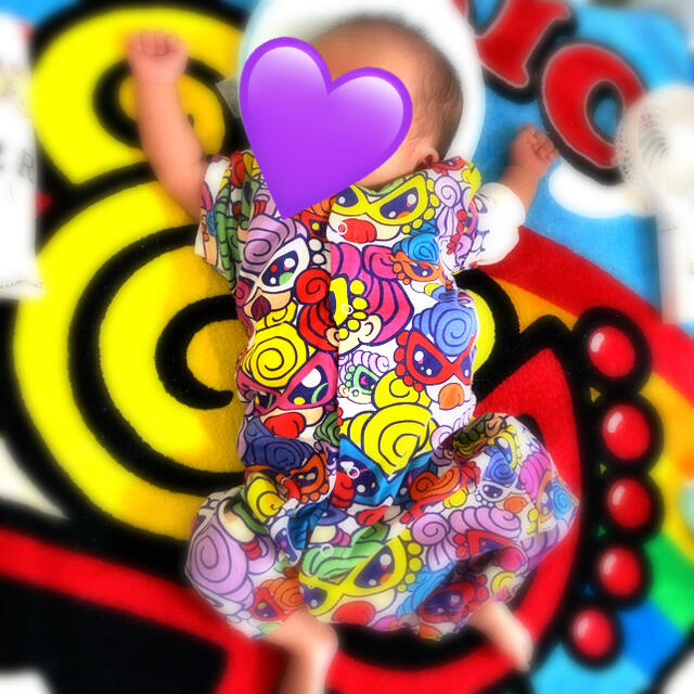 HYSTERIC MINI(ヒステリックミニ)のキラミニ 2way半袖ロンパ キッズ/ベビー/マタニティのベビー服(~85cm)(ロンパース)の商品写真