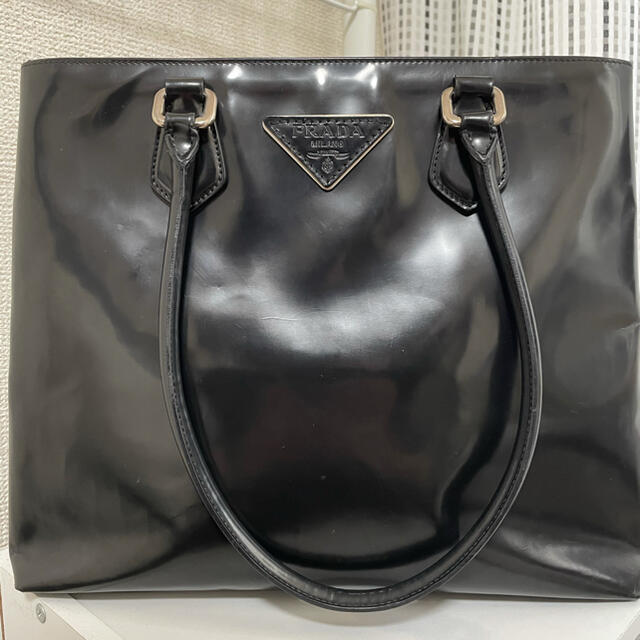 レディースPrada トートバッグ レザー 黒