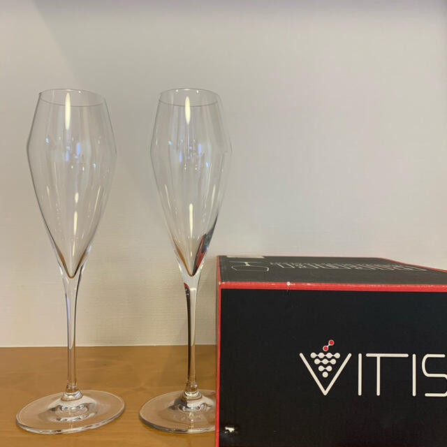 リーデル　シャンパーニュグラス　Vitis ヴィティス　ペア２脚　保管品