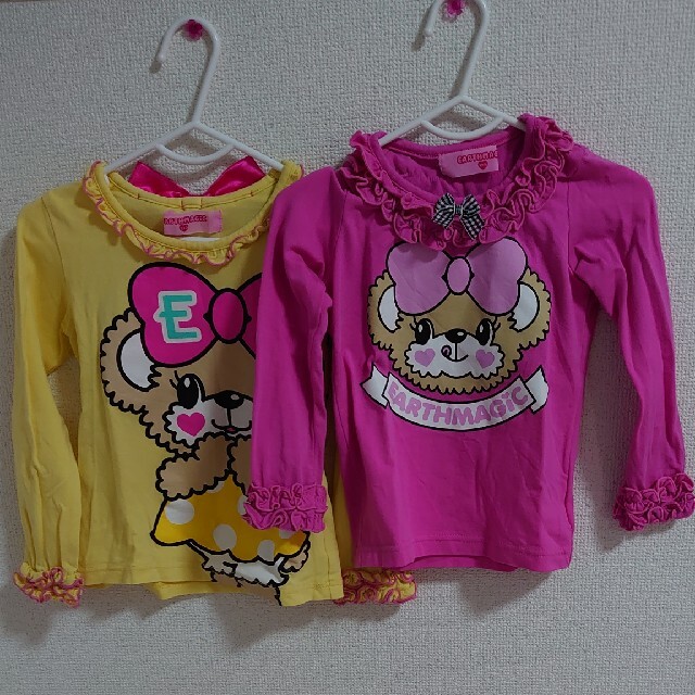 EARTHMAGIC(アースマジック)のアースマジックロンT4枚　110 キッズ/ベビー/マタニティのキッズ服女の子用(90cm~)(Tシャツ/カットソー)の商品写真