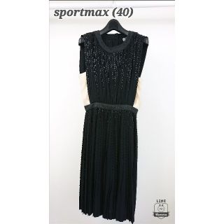 マックスマーラ(Max Mara)の美品♪(40) sportmax  ビジューワンピース(ひざ丈ワンピース)