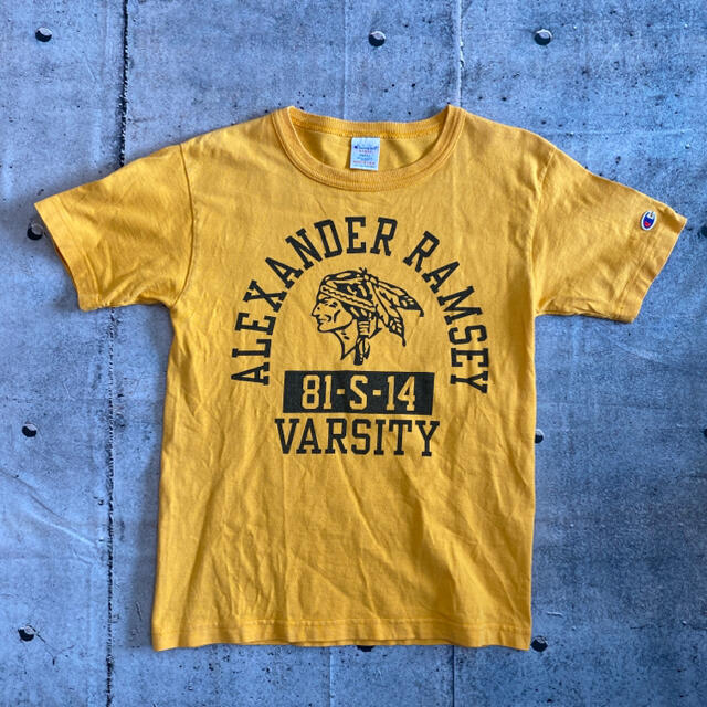 Champion - 【チャンピオン】90s USA製 ロゴ刺繍 Tシャツ 半袖 黄色 肉 ...