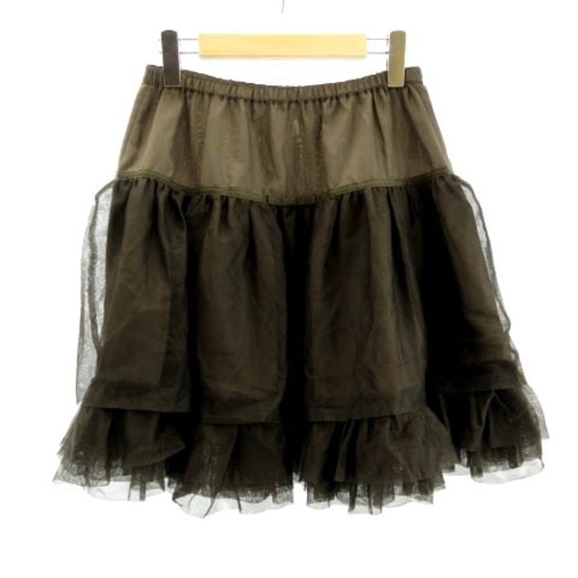 FOXEY(フォクシー)のフォクシー FOXEY チュールスカート フレアスカート リボン 茶 ブラウン レディースのスカート(ひざ丈スカート)の商品写真
