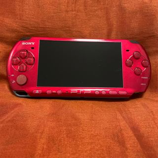 プレイステーションポータブル(PlayStation Portable)の動作品 PSP-3000 ゲーム機 psp 本体 赤 レッド(携帯用ゲーム機本体)