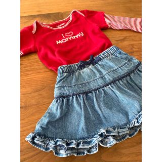 ベビーギャップ(babyGAP)のGAP《ギャップ》デニムスカート60 ロンパース 70 セット(ロンパース)