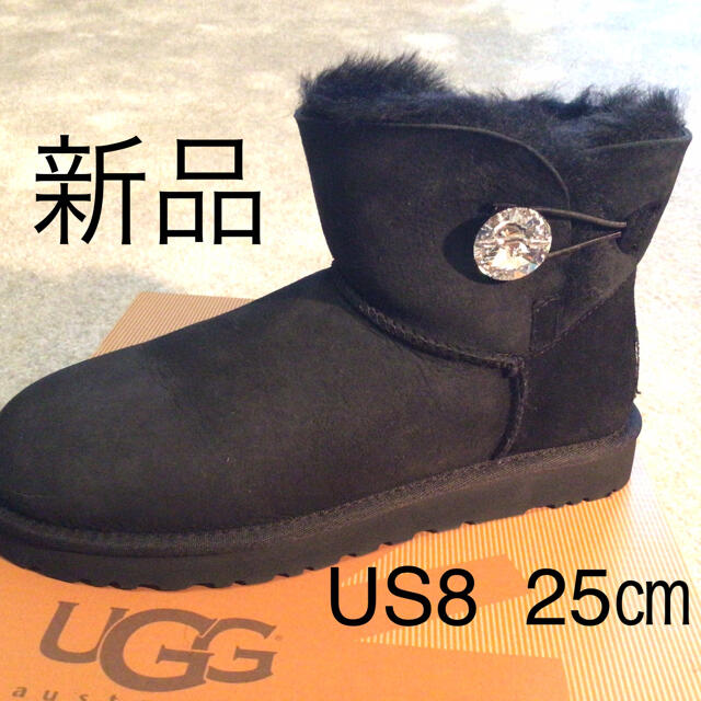 UGG ムートンブーツ　黒　25㎝