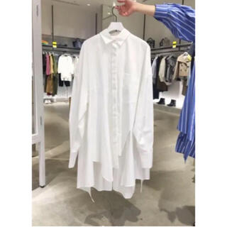 エンフォルド(ENFOLD)のENFOLD 2019 裾ボリュームシャツ  ホワイト エンフォルド(シャツ/ブラウス(長袖/七分))