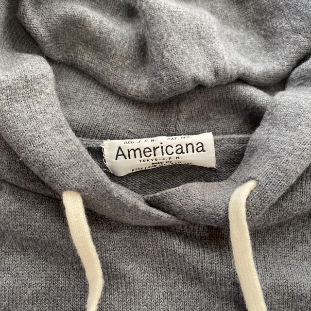 AMERICANA(アメリカーナ)のAmericana ニット　パーカー グレー レディースのトップス(ニット/セーター)の商品写真