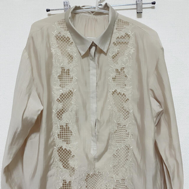 Amerivintage embroidery sheer shirt